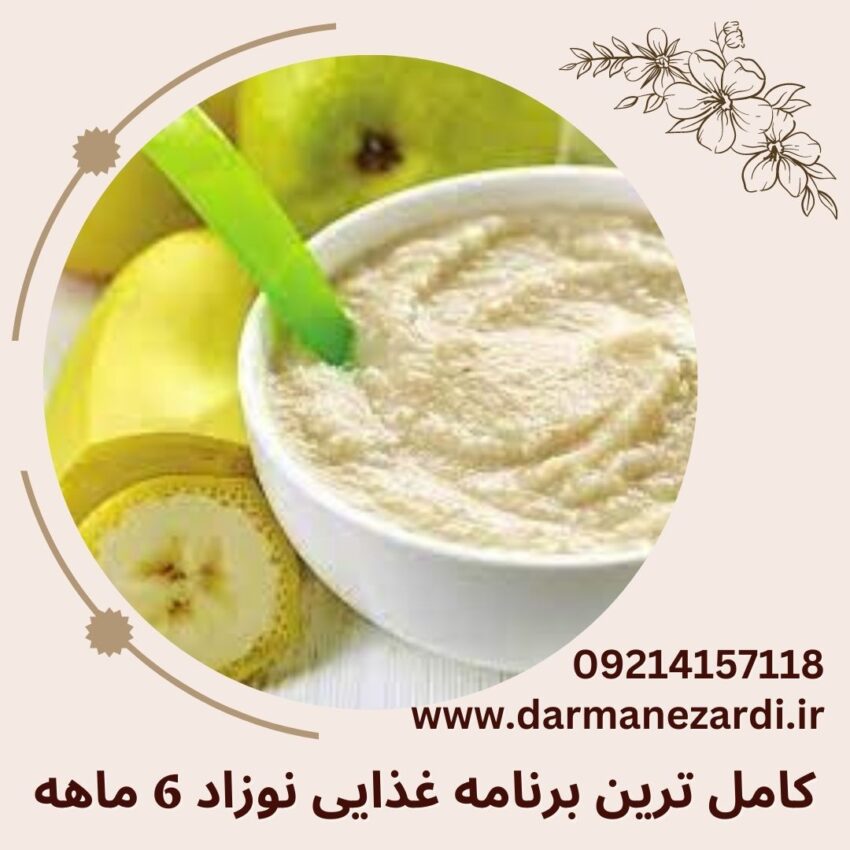 کامل ترین برنامه غذایی نوزاد 6 ماهه
